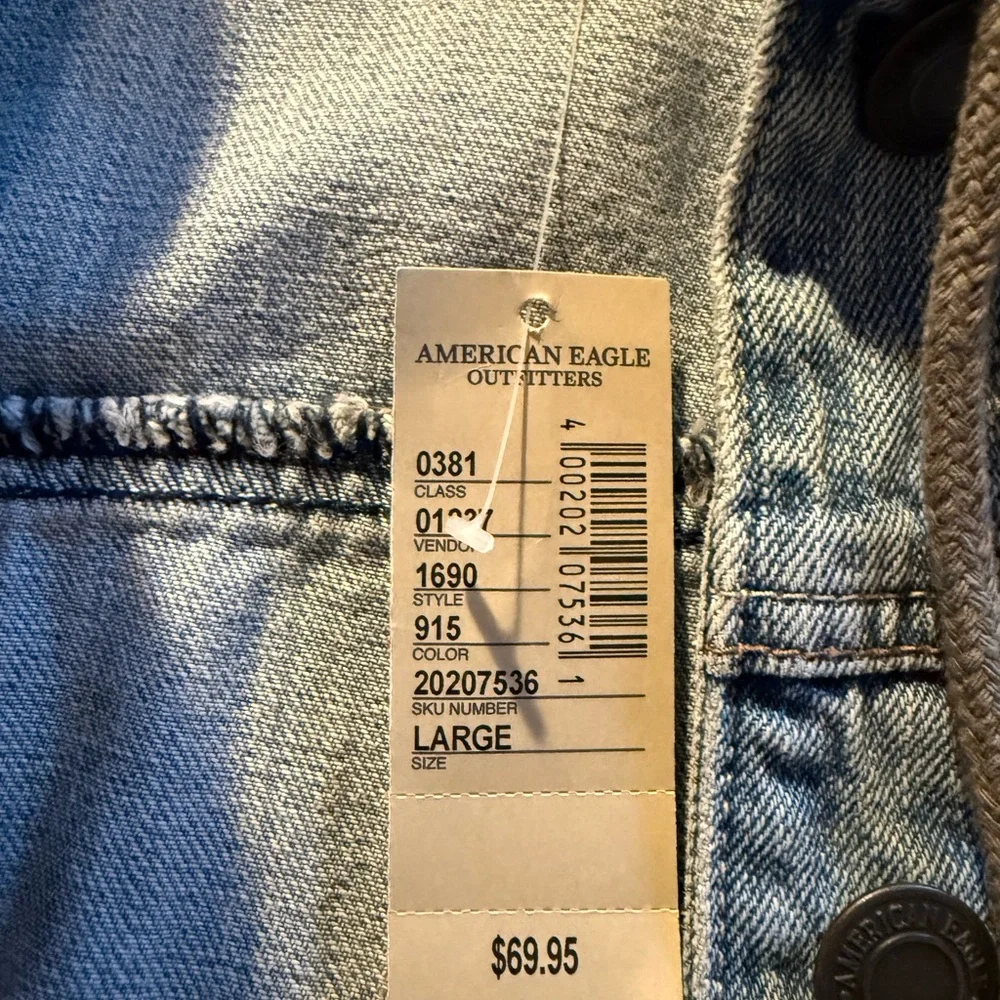 Women’s Denim and Gray Hooded Jacket from American Eagle - Picture 4 of 4